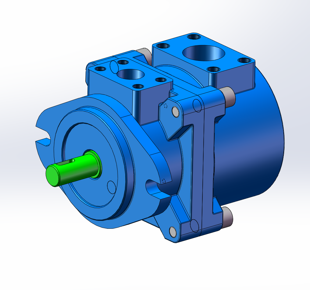PFE 定量叶片泵设计（SW+CAD+说明书）